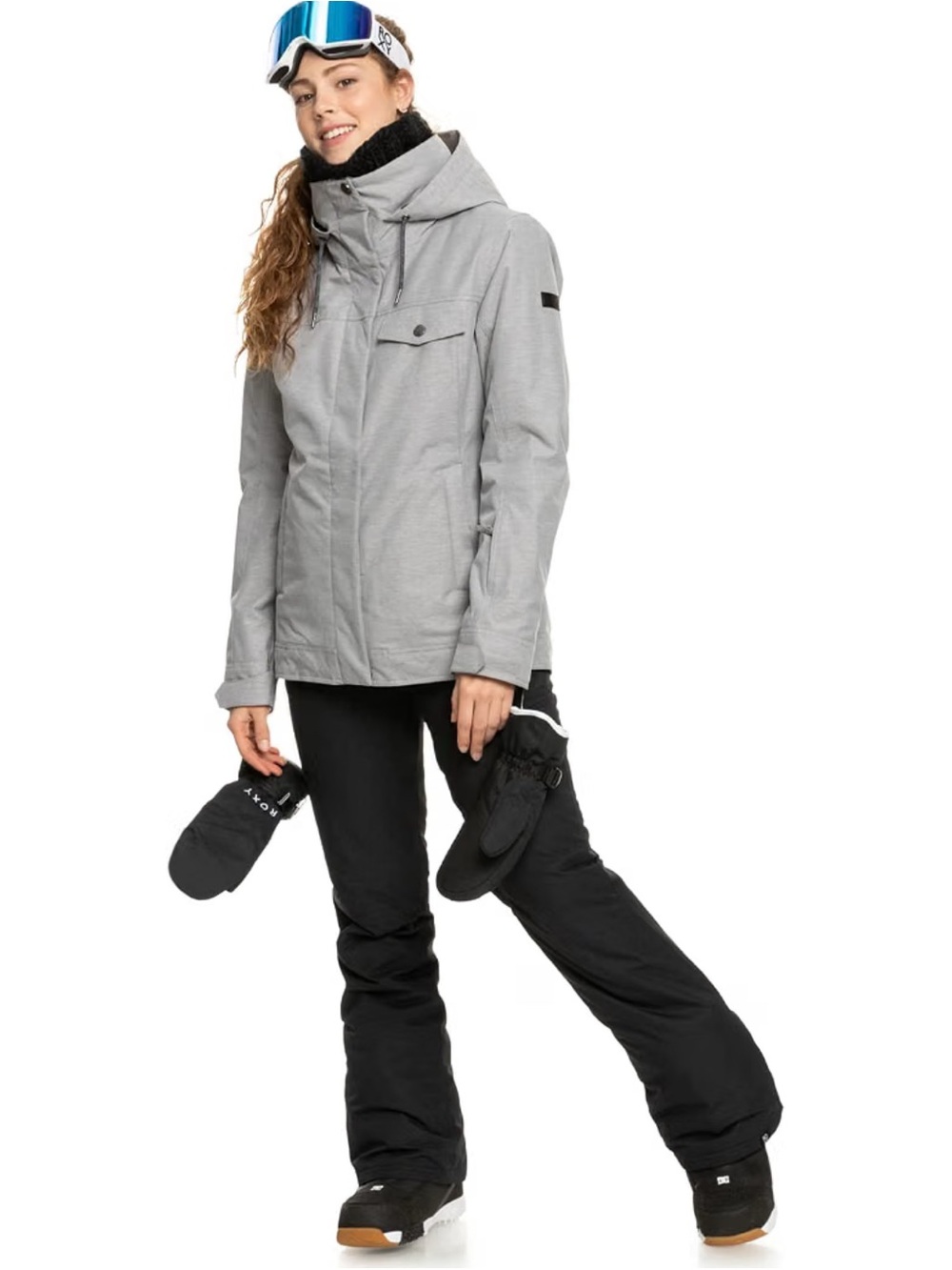 Roxy Women's Light Gray Ski Jacket